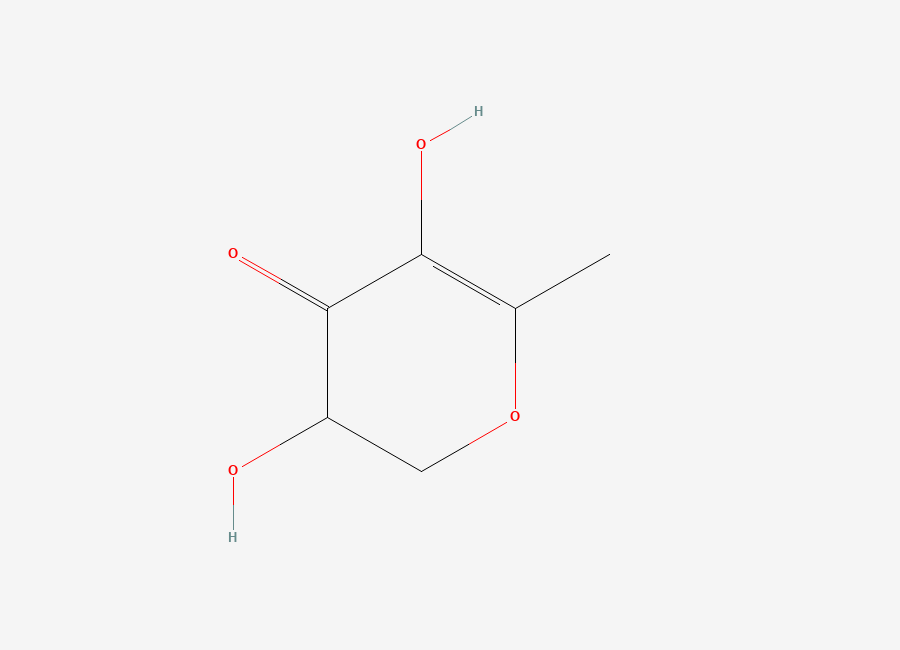 Two-dimensional chemical structure of 2,3-Dihydro-3,5-dihydroxy-6-methyl-4H-pyran-4-one, CAS 28564-83-2