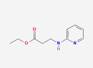 Two-dimensional chemical structure of 3-(Pyridin-2-ylamino)propanoate, CAS 103041-38-9