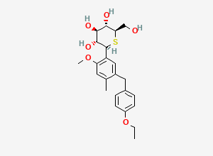 Two-dimensional chemical structure of Luseogliflozin, CAS 898537-18-3