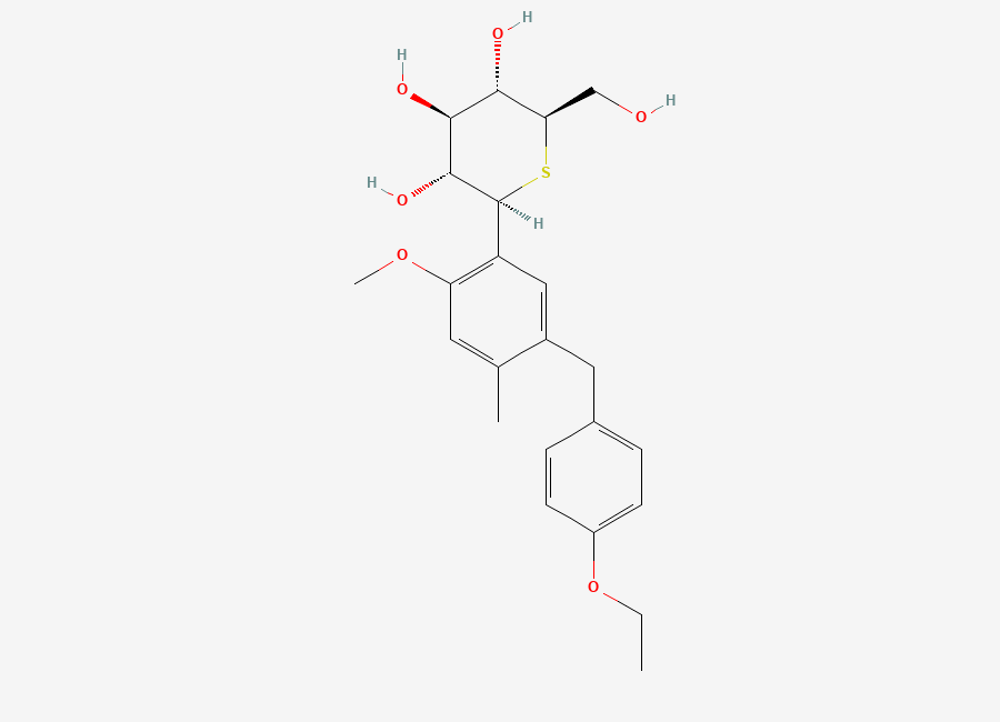 Two-dimensional chemical structure of Luseogliflozin, CAS 898537-18-3