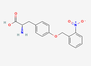 Two-dimensional chemical structure of O-(2-Nitrobenzyl)-L-tyrosine