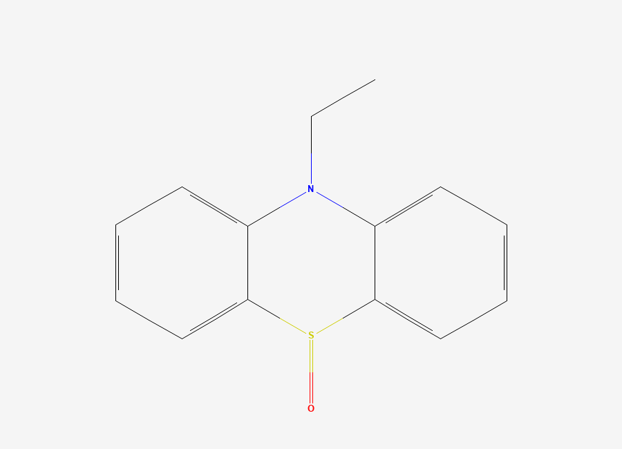 Two-dimensional chemical structure of 10-Ethylphenothiazine 5-oxide
