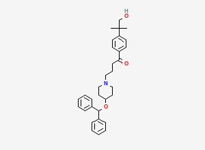 Two-dimensional chemical structure of Hydroxy Ebastine, CAS 210686-41-2
