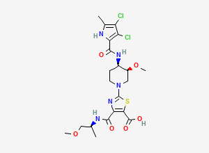 Two-dimensional chemical structure of Azd-5099