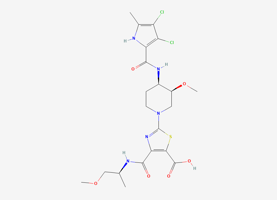 Two-dimensional chemical structure of Azd-5099
