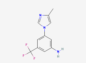 Two-dimensional chemical structure of Nilotinib EP Impurity A, CAS 641571-11-1
