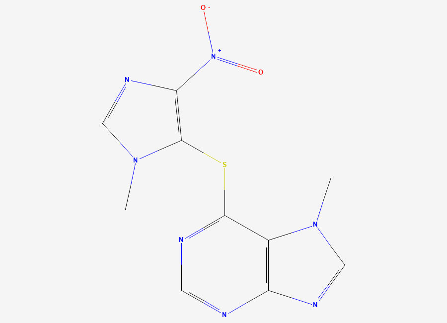 Two-dimensional chemical structure of 7-Methylazathioprine