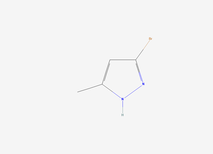 Two-dimensional chemical structure of 3-bromo-5-methyl-1H-pyrazole
