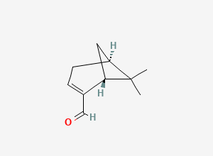 Two-dimensional chemical structure of Myrtenal, (A+-)-