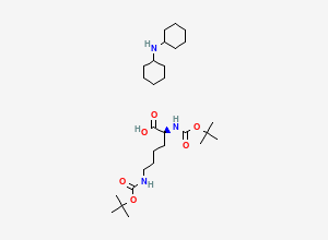 Two-dimensional chemical structure of N2,N6-bis(tert-butoxycarbonyl)-L-lysine, compound with dicyclohexylamine (1:1)