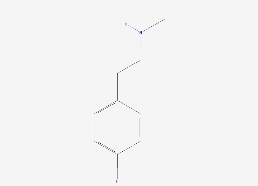 Two-dimensional chemical structure of (2-(4-Fluorophenyl)ethyl)(methyl)amine