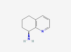 Two-dimensional chemical structure of (8S)-5,6,7,8-Tetrahydroquinolin-8-amine