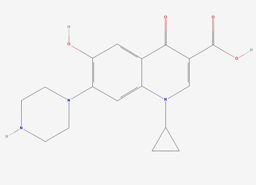 Two-dimensional chemical structure of Ciprofloxacin EP Impurity F, CAS 226903-07-7