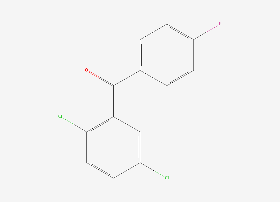 Two-dimensional chemical structure of 2,5-Dichloro-4'-fluorobenzophenon