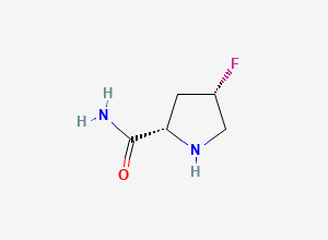 Two-dimensional chemical structure of (2S,4S)-4-Fluoropyrrolidine-2-carboxamide
