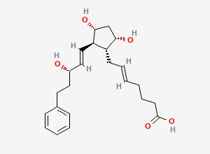 Two-dimensional chemical structure of 5-trans Bimatoprost Acid, CAS 1648894-84-1