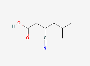 Two-dimensional chemical structure of 3-Cyano-5-methylhexanoic acid