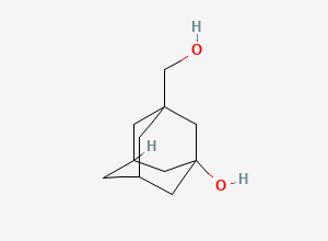 Two-dimensional chemical structure of 3-(Hydroxymethyl)adamantan-1-ol