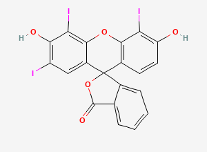 Two-dimensional chemical structure of 2',4',5'-Triiodofluorescein