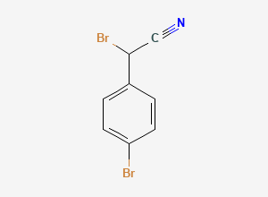 Two-dimensional chemical structure of 2-Bromo-2-(4-bromophenyl)acetonitrile