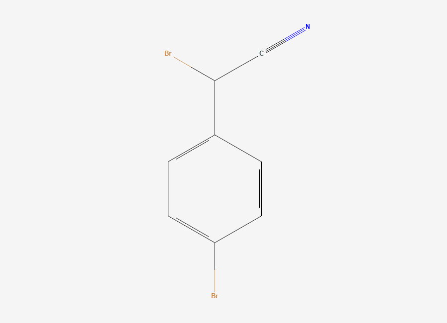 Two-dimensional chemical structure of 2-Bromo-2-(4-bromophenyl)acetonitrile