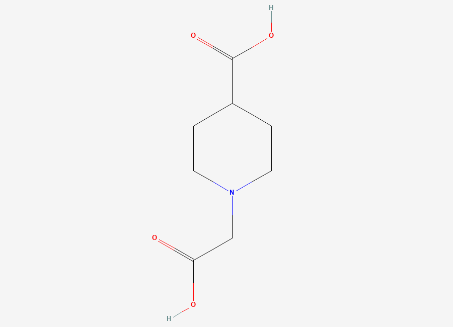 Two-dimensional chemical structure of 1-(Carboxymethyl)piperidine-4-carboxylic acid