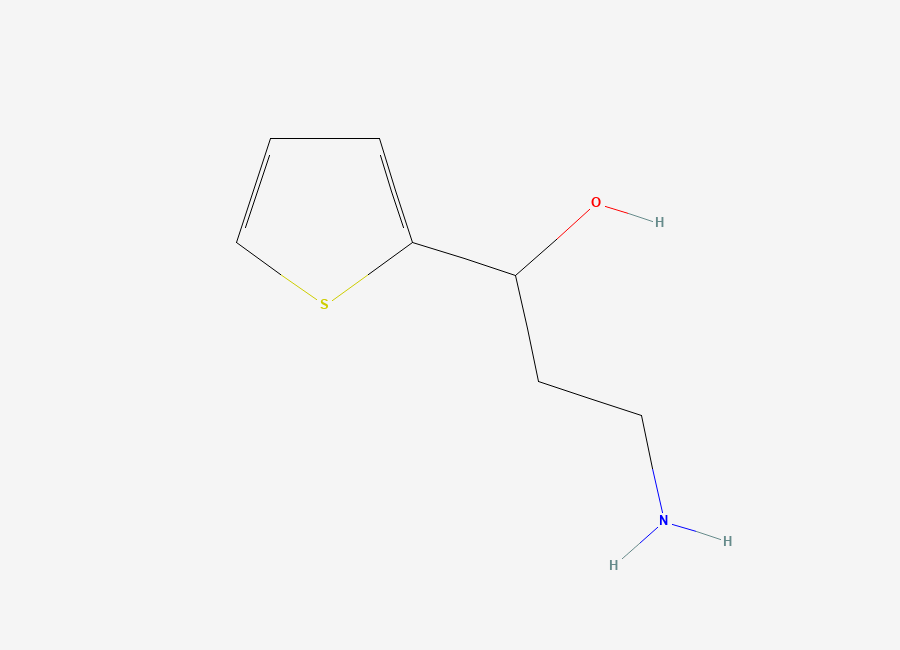 Two-dimensional chemical structure of 3-Amino-1-(thiophen-2-yl)propan-1-ol