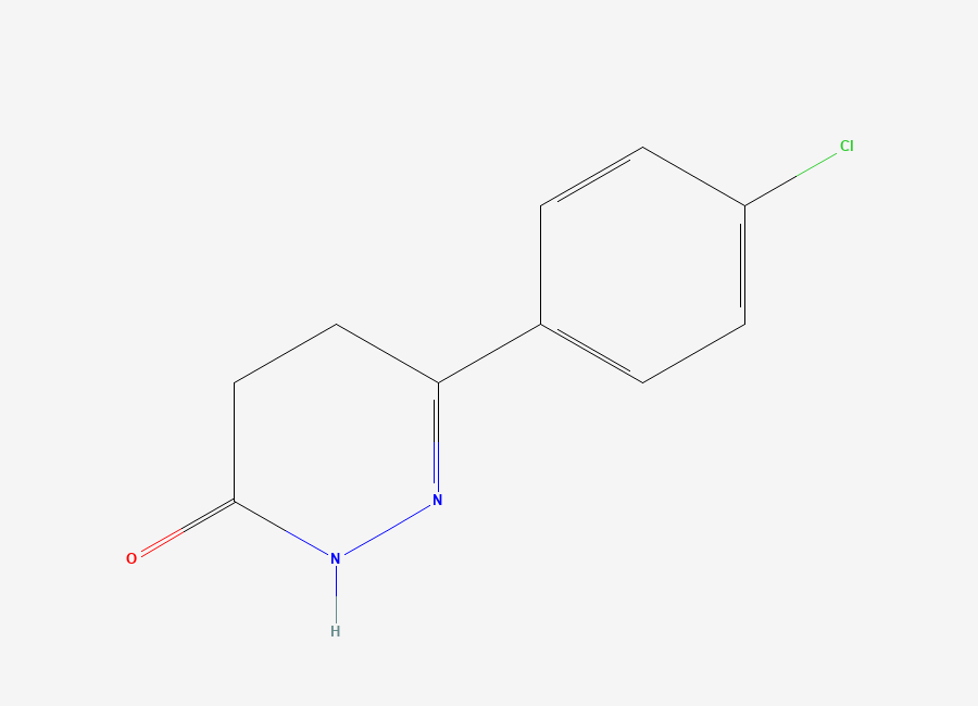 Two-dimensional chemical structure of 6-(4-Chlorophenyl)-4,5-Dihydropyridazin-3(2H)-One