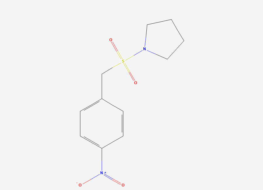 Two-dimensional chemical structure of 1-((4-Nitrobenzyl)sulfonyl)pyrrolidine