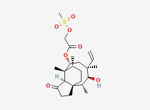 Two-dimensional chemical structure of Pleuromutilin 22-Mesylate
