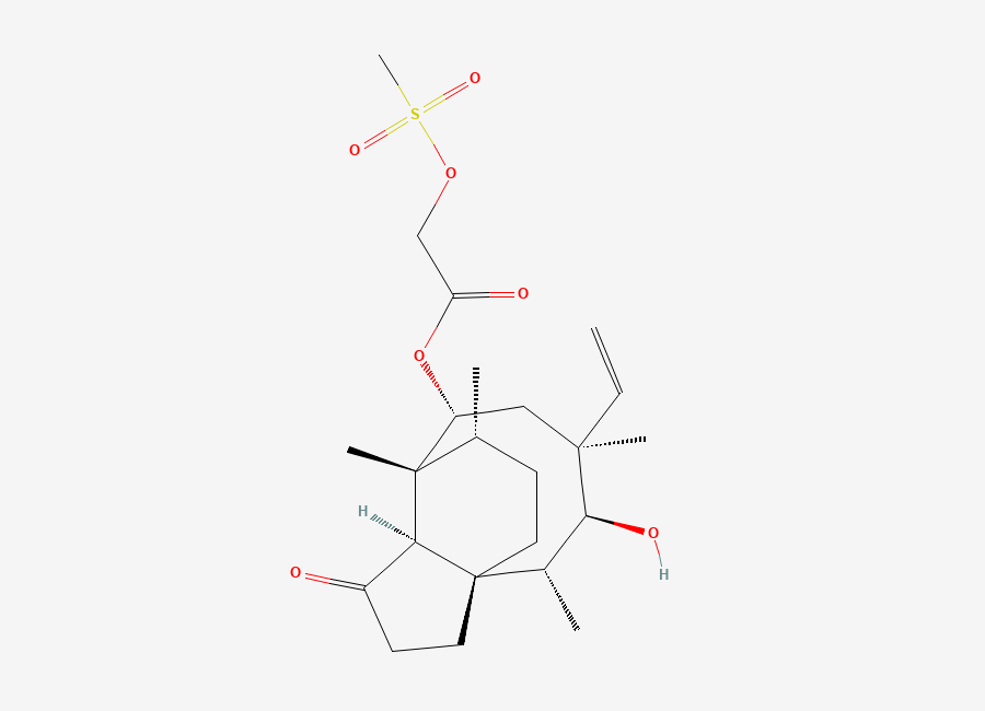 Two-dimensional chemical structure of Pleuromutilin 22-Mesylate