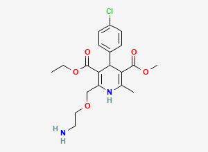 Two-dimensional chemical structure of Amlodipine para-Chloro Impurity, CAS 90445-02-6