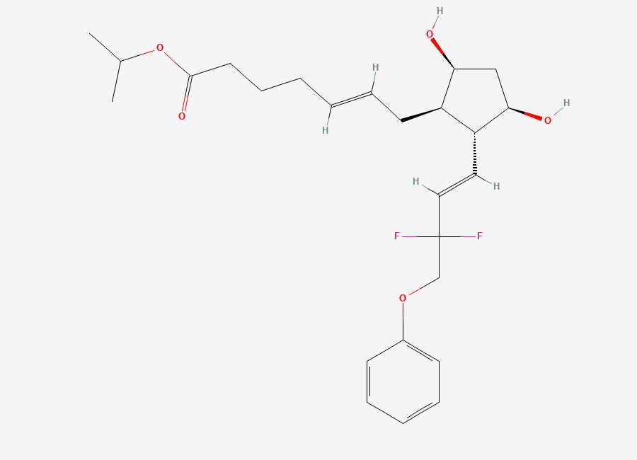 Two-dimensional chemical structure of 5,6-trans-Tafluprost, CAS 1563176-58-8