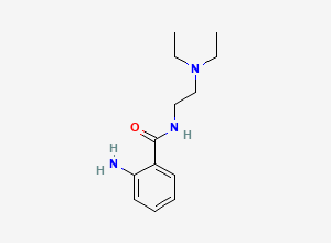 Two-dimensional chemical structure of 2-Amino-N-[2-(diethylamino)ethyl]benzamide, CAS 49667-85-8