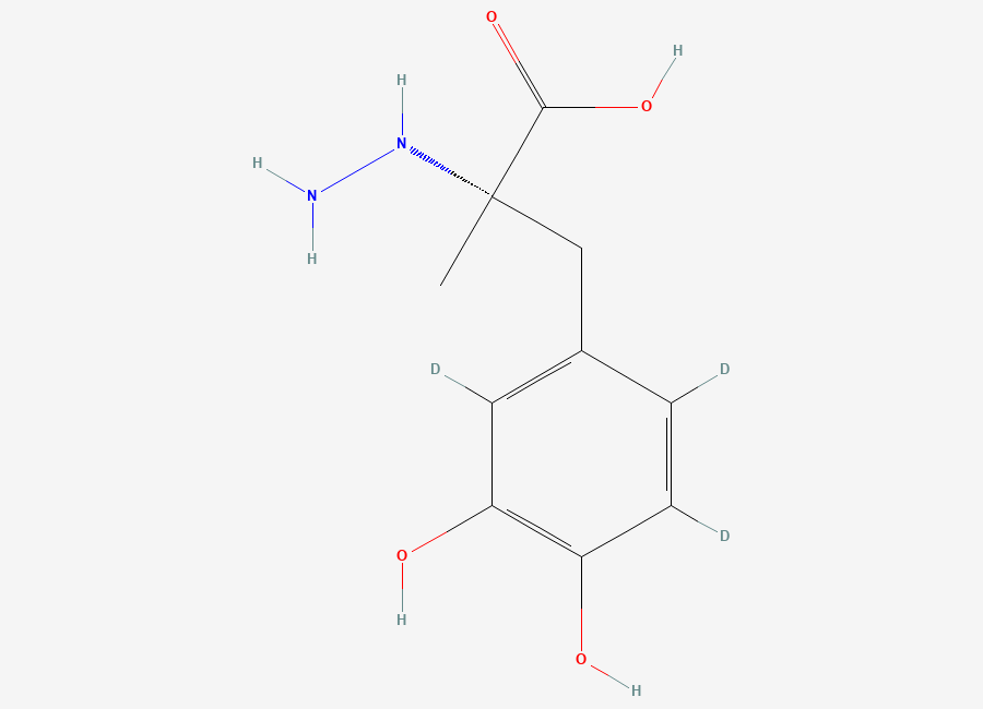 Two-dimensional chemical structure of Carbidopa-d3
