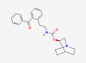 Two-dimensional chemical structure of Solifenacin Benzoyl (R)-Quinuclidinyl Impurity, CAS 1956436-64-8