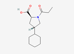 Two-dimensional chemical structure of Fosinopril Impurity C, CAS 1421283-57-9