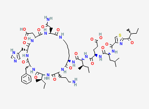 Two-dimensional chemical structure of Bacitracin EP Impurity E, CAS 22601-63-4