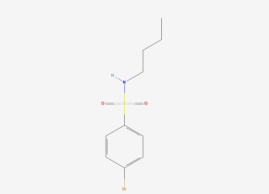 Two-dimensional chemical structure of Benzenesulfonamide, p-bromo-N-butyl-