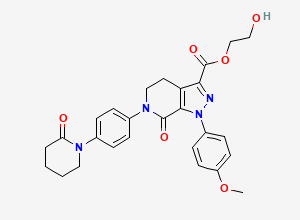 Two-dimensional chemical structure of Apixaban Impurity C, CAS 1904628-10-9