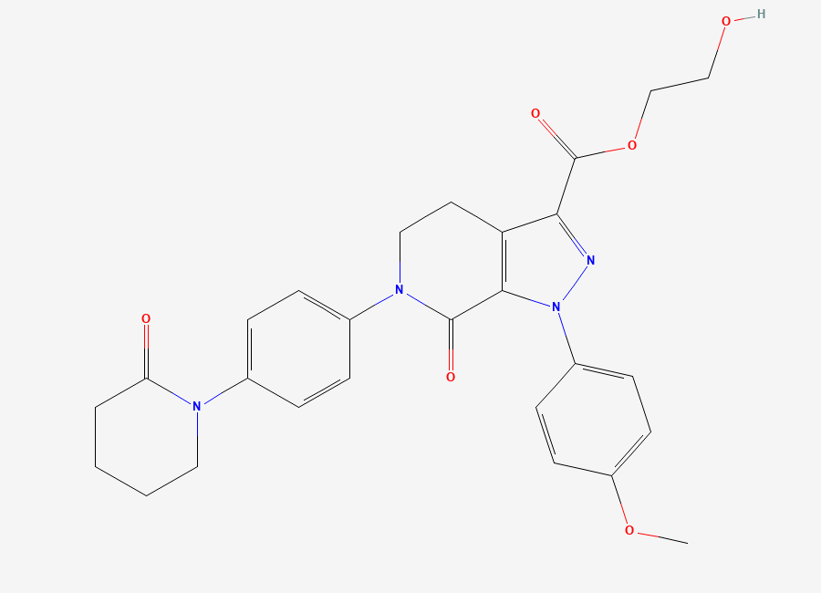 Two-dimensional chemical structure of Apixaban Impurity C, CAS 1904628-10-9