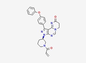 Two-dimensional chemical structure of N1,N6 [ 1,3-(1-Oxopropylene)] Ibrutinib, CAS 1917333-91-5