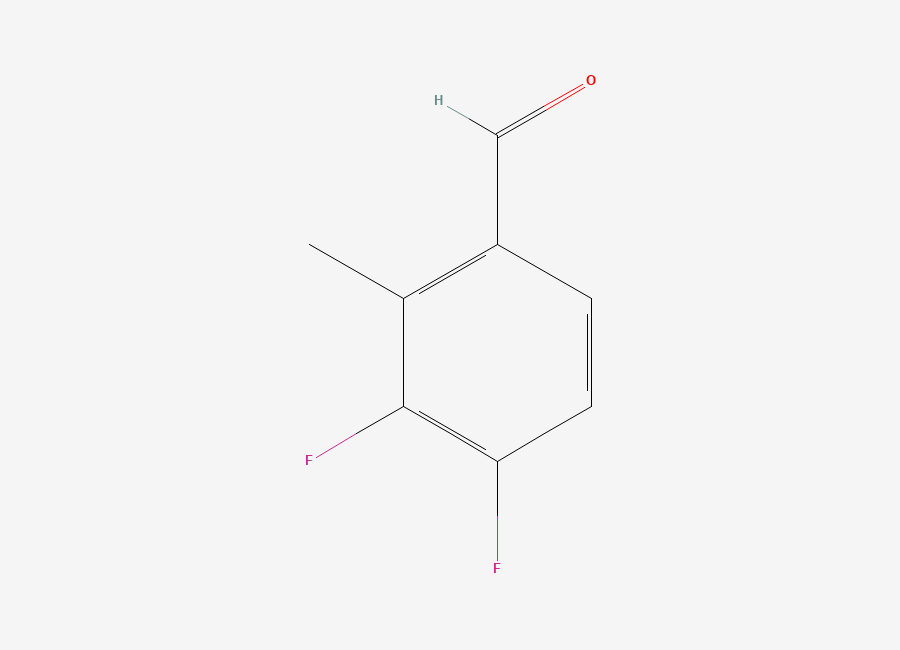 Two-dimensional chemical structure of 3,4-Difluoro-2-methylbenzaldehyde