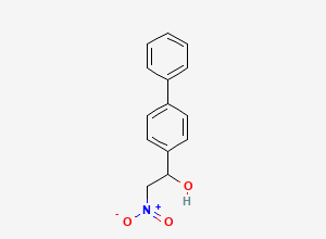 Two-dimensional chemical structure of 2-nitro-1-(4-phenylphenyl)ethanol