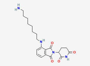 Two-dimensional chemical structure of 4-((8-Aminooctyl)amino)-2-(2,6-dioxopiperidin-3-yl)isoindoline-1,3-dione
