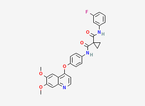 Two-dimensional chemical structure of Cabozantinib 3-Fluoro Impurity