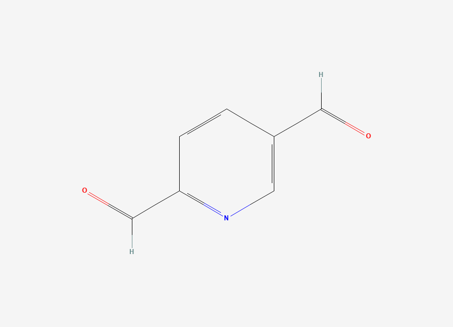 Two-dimensional chemical structure of 2,5-Pyridinedicarboxaldehyde