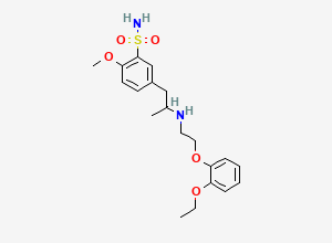 Two-dimensional chemical structure of 5-(2-((2-(2-Ethoxyphenoxy)ethyl)amino)propyl)-2-methoxybenzenesulfonamide