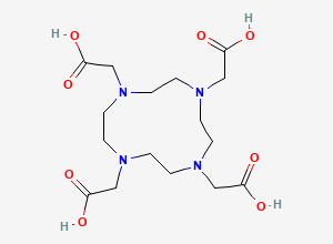 Two-dimensional chemical structure of Tetraxetan/ 1,4,7,10-Tetraazacyclododecane-1,4,7,10-tetraacetic Acid, CAS 60239-18-1