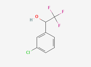 Two-dimensional chemical structure of 1-(3-Chlorophenyl)-2,2,2-trifluoroethanol